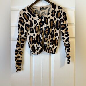 H&M Black and Tan Knit Sweater